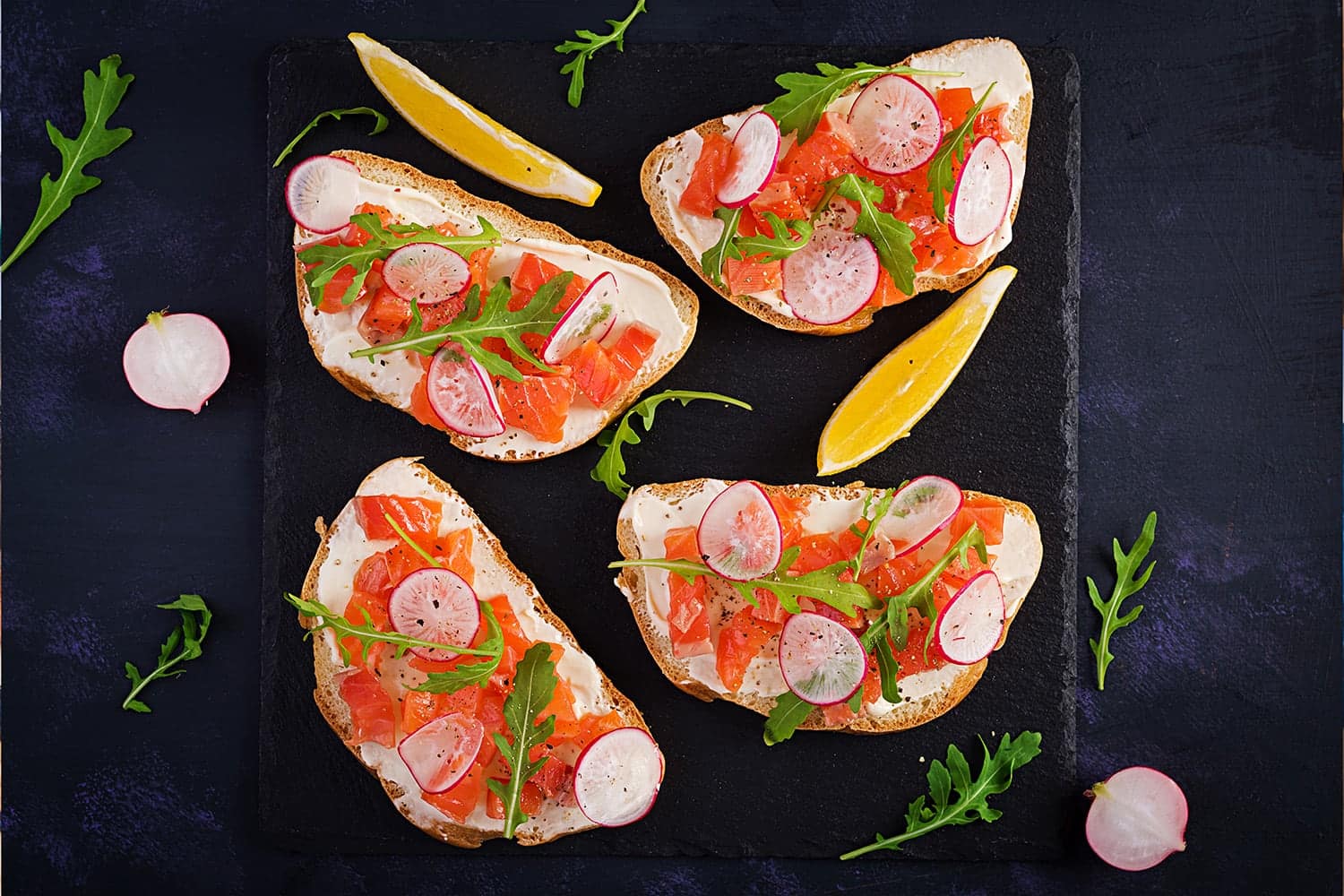 Sandwich au saumon fumé